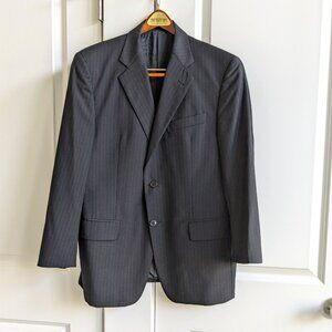Vintage Joseph Abboud Blazer 40 Short Black Suit Jacket 100% Wool Union Made USA